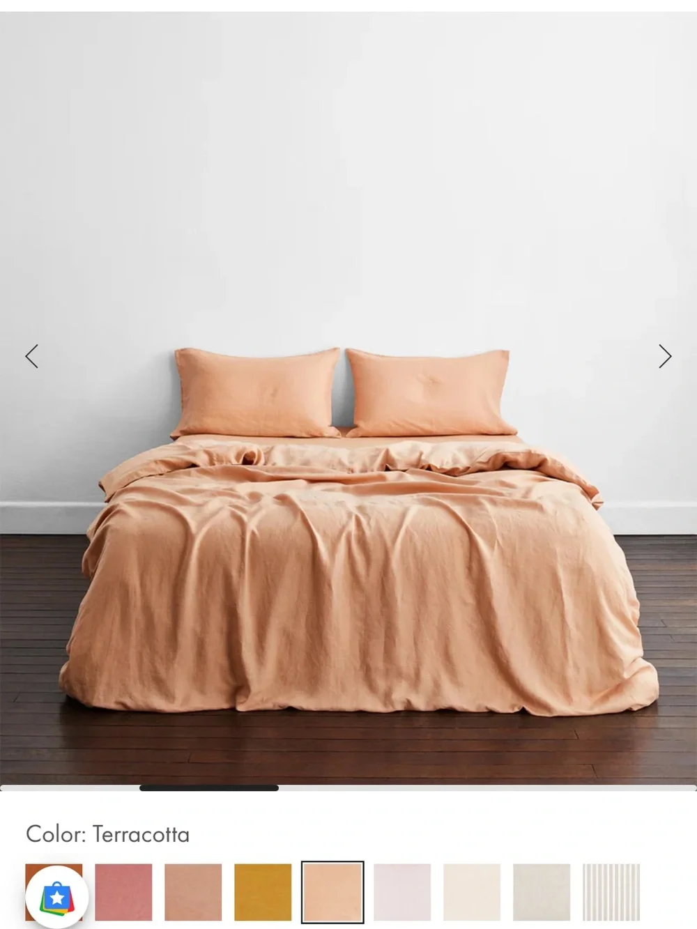 Bed Threads 100% flax linen Terracotta Duvet Cover